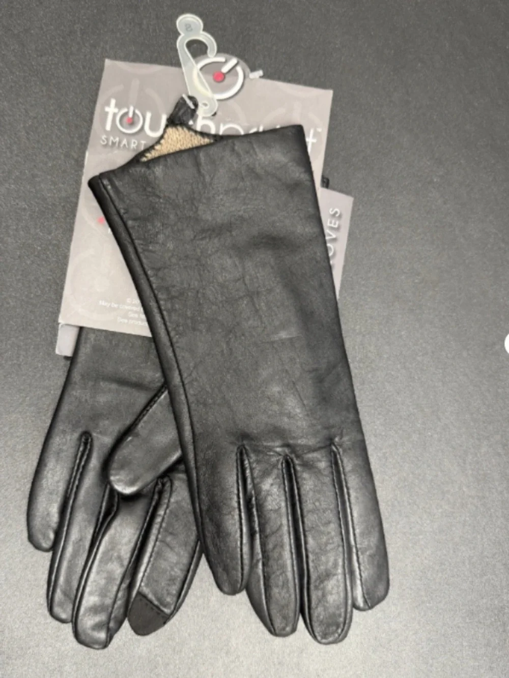 touchpoint Smart Gloves Leather, Cashmere Lined, Black Size S 01029